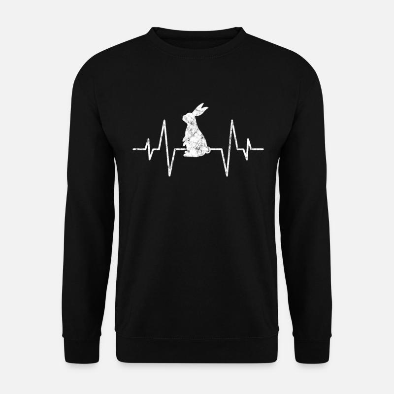 Rabbit heartbeat - Unisex Sweatshirt - black