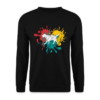 Chien - Sweat-shirt Unisexe - noir - Devant - Alina (178cm) & Michal (187cm)