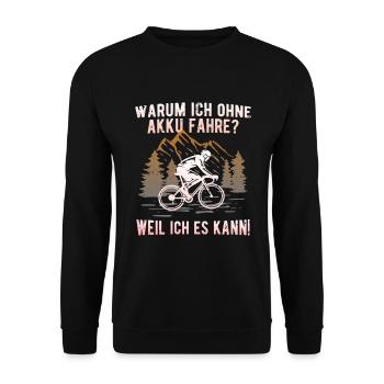 Fahrrad Rennrad - Unisex Pullover - Schwarz - Vorne - Alina (178cm) & Michal (187cm)
