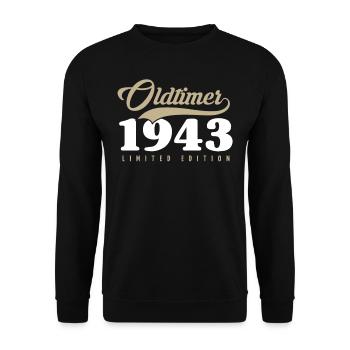 80th birthday vintage 1943 - Unisex Sweatshirt - black - Front - Alina (178cm) & Michal (187cm)