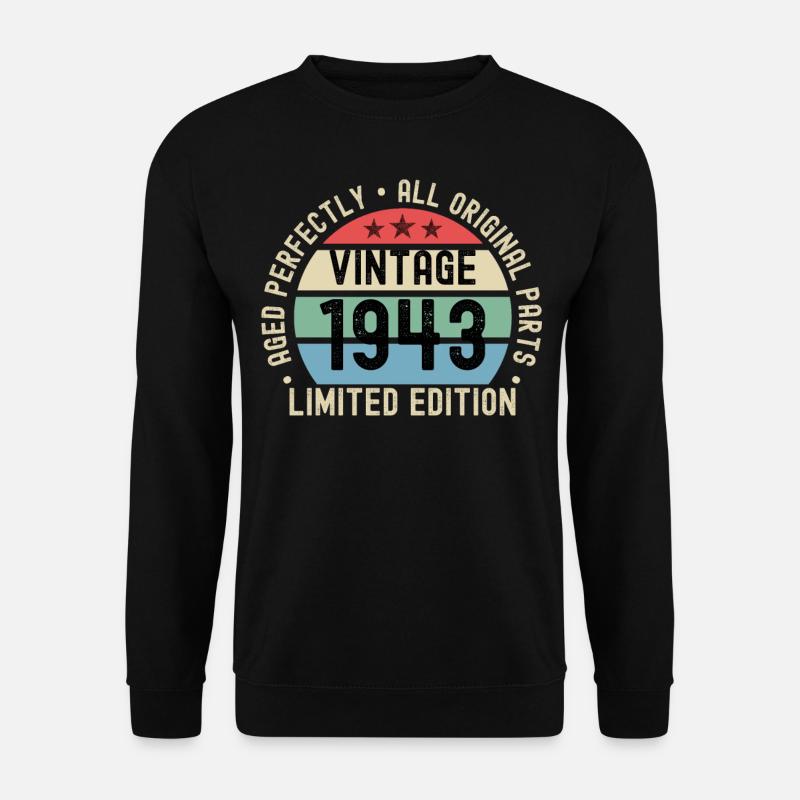 80e anniversaire millésime 1943 - Sweat-shirt Unisexe - noir