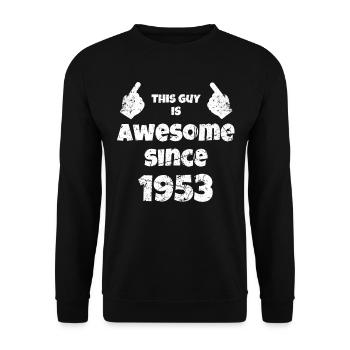 70th birthday vintage 1953 - Unisex Sweatshirt - black - Front - Alina (178cm) & Michal (187cm)