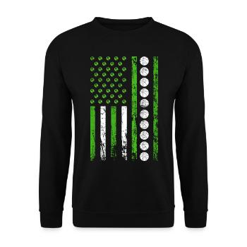 American Sports Flag Nature Athletics - Unisex Sweatshirt - black - Front - Alina (178cm) & Michal (187cm)