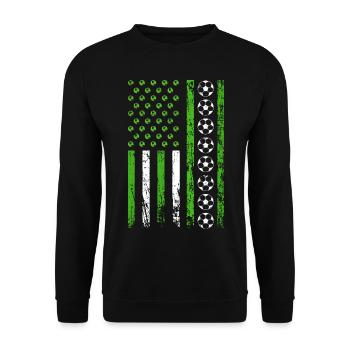 American Sports Flag Athletics - Unisex Sweatshirt - black - Front - Alina (178cm) & Michal (187cm)