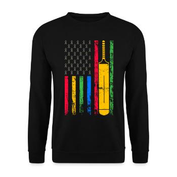 American sports flag - Unisex Sweatshirt - black - Front - Alina (178cm) & Michal (187cm)