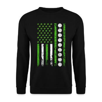 Drapeau sportif américain Nature Sporty - Sweat-shirt Unisexe - noir - Devant - Alina (178cm) & Michal (187cm)