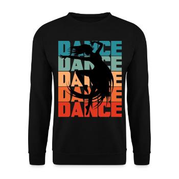 Dance Dance Dance Tanzen Retro Vintage - Unisex Sweatshirt - black - Front - Alina (178cm) & Michal (187cm)