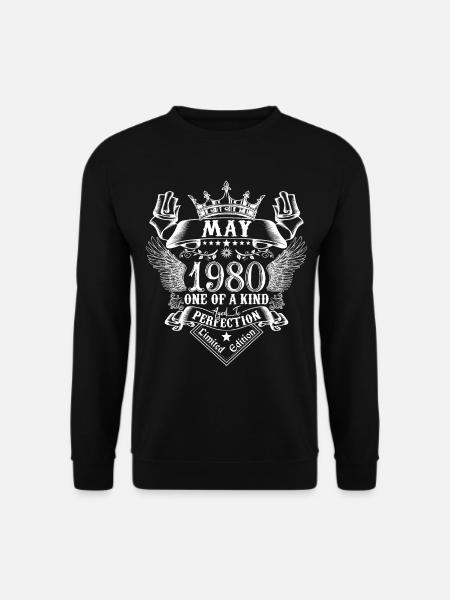 Mai 1980 Jahrestag Mai 1980 Mai - Unisex Pullover - Schwarz