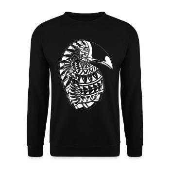 Maori Toucan Bird - Unisex Sweatshirt - black - Front - Alina (178cm) & Michal (187cm)