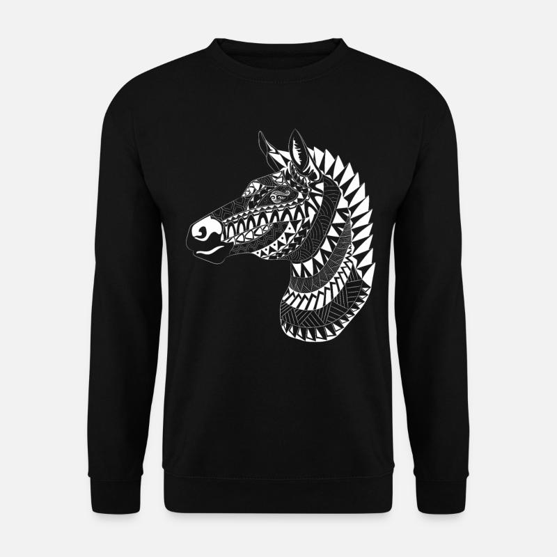 Maori Zebra Kopf - Unisex Pullover - Schwarz