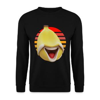 Funny banana at sunset - Unisex Sweatshirt - black - Front - Alina (178cm) & Michal (187cm)