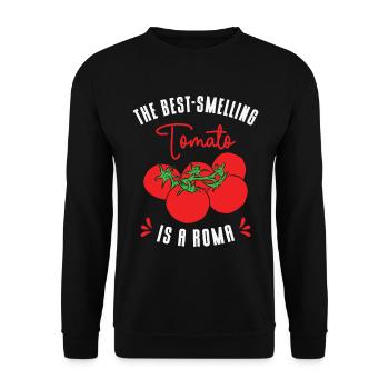 Tomato Gardening Lover Lustiger Gärtner - Unisex Pullover - Schwarz - Vorne - Alina (178cm) & Michal (187cm)