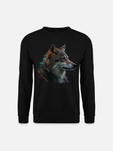 Loup Motif Animal Loups Cadeau Forêt D’anniversaire - Sweat-shirt Unisexe - noir