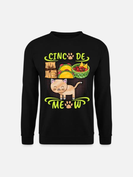 Cinco-de-Mayo, Mexico, funny cat, saying - Unisex Sweatshirt - black