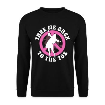 Hippie Peace Sign Peace Flowers Flower Child - Sweat-shirt Unisexe - noir - Devant - Alina (178cm) & Michal (187cm)