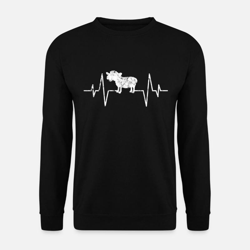 Schaf Herzschlag - Unisex Pullover - Schwarz