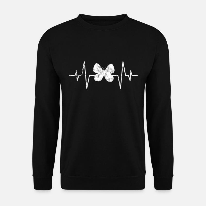Battement de cœur papillon - Sweat-shirt Unisexe - noir