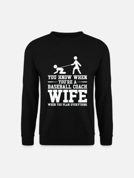 Baseball-Trainerin Ehefrau Berufstätige Mutter - Unisex Pullover - Schwarz