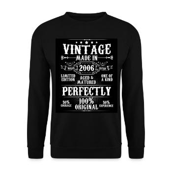 Millésime fabriqué en 2006 Vieilli parfaitement mûri - Sweat-shirt Unisexe - noir - Devant - Alina (178cm) & Michal (187cm)