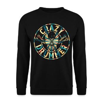 Batteur fou - Sweat-shirt Unisexe - noir - Devant - Alina (178cm) & Michal (187cm)
