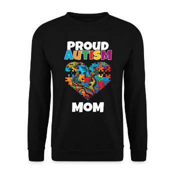 Journée mondiale de l’autisme 2023 Maman fière - Sweat-shirt Unisexe - noir - Devant - Alina (178cm) & Michal (187cm)