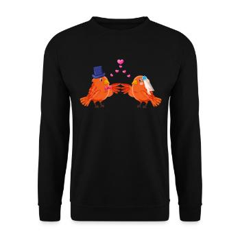 Marriage Married Vogel Ornithology - Unisex Sweatshirt - black - Front - Alina (178cm) & Michal (187cm)