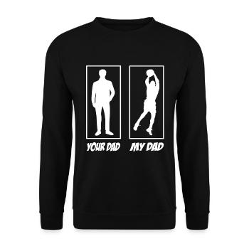 Your Dad My Dad Basketball Papa - Unisex Sweatshirt - black - Front - Alina (178cm) & Michal (187cm)