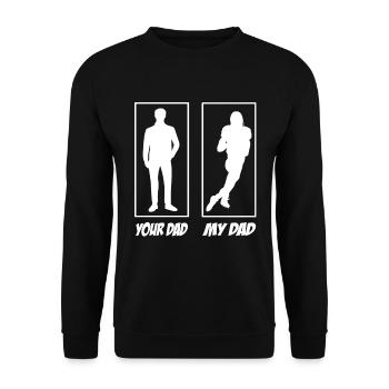Your Dad My Dad Football Papa - Unisex Sweatshirt - black - Front - Alina (178cm) & Michal (187cm)