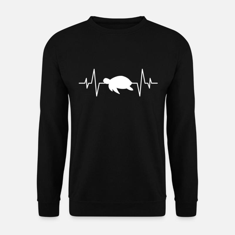 Turtle heartbeat - Unisex Sweatshirt - black