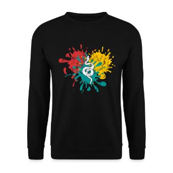 Snake - Unisex Sweatshirt - black - Front - Alina (178cm) & Michal (187cm)