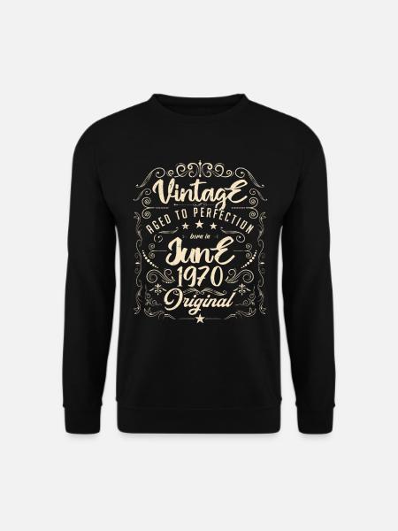 Jahrgang geboren im Juni 1970. Jubiläum Juni 1970 - Unisex Pullover - Schwarz