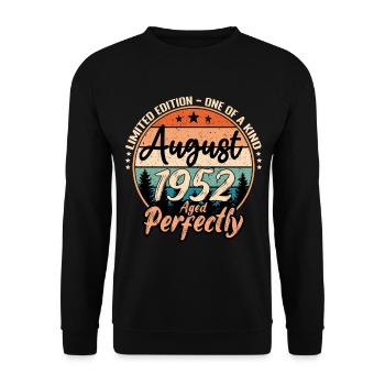 August 1952 anniversary 1952 legends August - Unisex Sweatshirt - black - Front - Alina (178cm) & Michal (187cm)