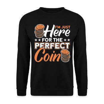 Coin Collector Numismatics Coin Collecting Coin Collection - Unisex Sweatshirt - black - Front - Alina (178cm) & Michal (187cm)