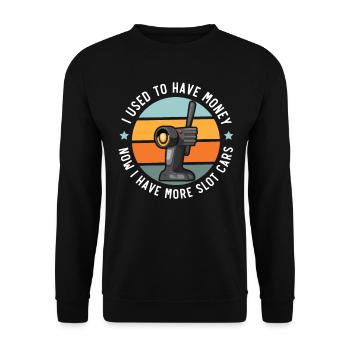 J’avais de l’argent - maintenant j’ai plus de Spiela - Sweat-shirt Unisexe - noir - Devant - Alina (178cm) & Michal (187cm)