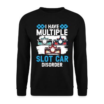 Ich habe mehrere Slot Car Unordnung Track Racing - Unisex Pullover - Schwarz - Vorne - Alina (178cm) & Michal (187cm)