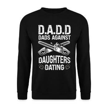 d.a.d.d Fathers against daughters from Father's Day - Unisex Sweatshirt - black - Front - Alina (178cm) & Michal (187cm)
