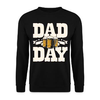Papa Tag Bierliebhaber Vaterschaft Bester Papa - Unisex Pullover - Schwarz - Vorne - Alina (178cm) & Michal (187cm)
