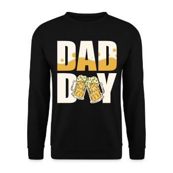 Dad Day Beer Lovers Paternité Meilleur papa - Sweat-shirt Unisexe - noir - Devant - Alina (178cm) & Michal (187cm)