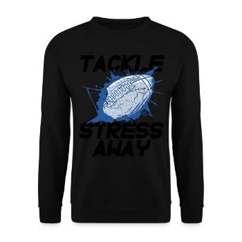 Stress Management Sport Stress Awareness Football - Unisex Sweatshirt - black - Front - Alina (178cm) & Michal (187cm)