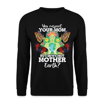 Tu respectes ta mère, mais pourquoi pas - Sweat-shirt Unisexe - noir - Devant - Alina (178cm) & Michal (187cm)