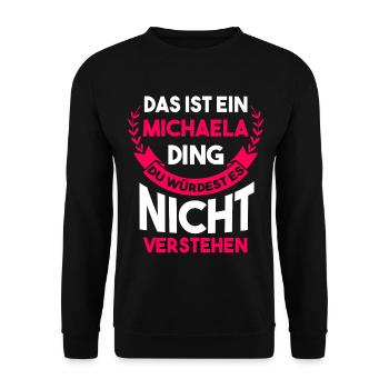 Michaela - Unisex Pullover - Schwarz - Vorne - Alina (178cm) & Michal (187cm)