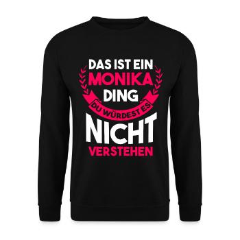 Monika - Unisex Pullover - Schwarz - Vorne - Alina (178cm) & Michal (187cm)