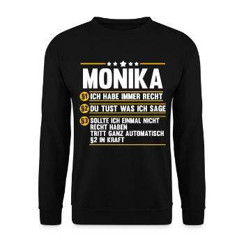 Monika - Unisex Pullover - Schwarz - Vorne - Alina (178cm) & Michal (187cm)