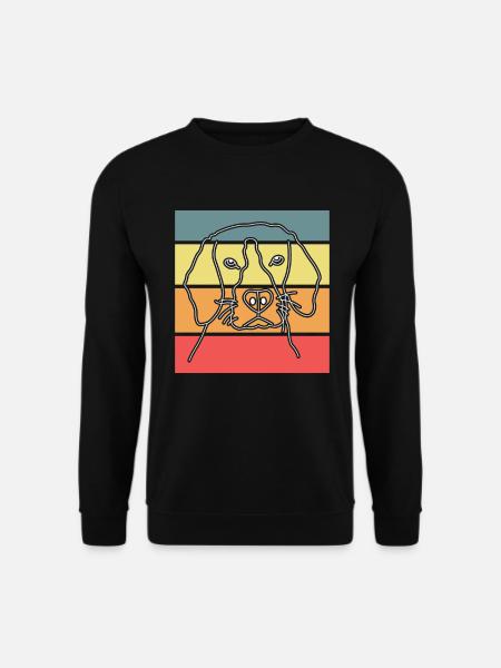Dog Dog Head Retro - Unisex Sweatshirt - black
