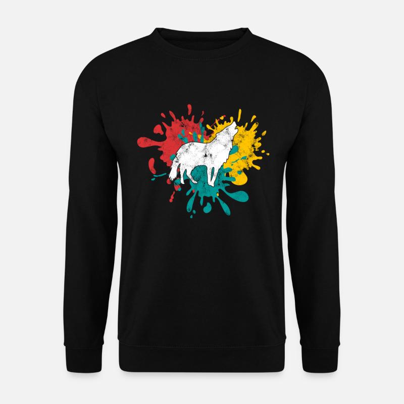 Wolf Silhouette - Unisex Sweatshirt - black