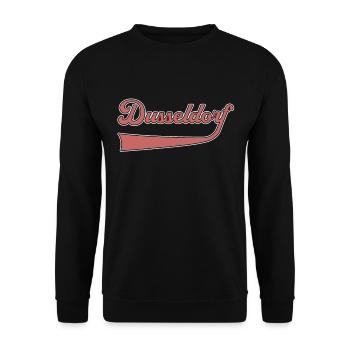 Lettrage de Düsseldorf - Sweat-shirt Unisexe - noir - Devant - Alina (178cm) & Michal (187cm)