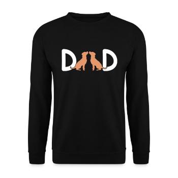 Hunde Papa - Unisex Pullover - Schwarz - Vorne - Alina (178cm) & Michal (187cm)