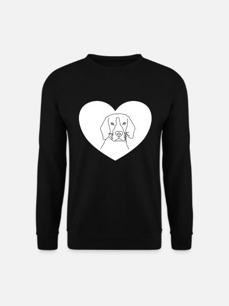 Dog Dog Head Heart - Unisex Sweatshirt - black