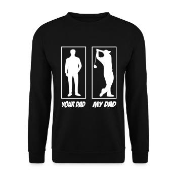 Your Dad My Dad Golf Papa - Unisex Sweatshirt - black - Front - Alina (178cm) & Michal (187cm)