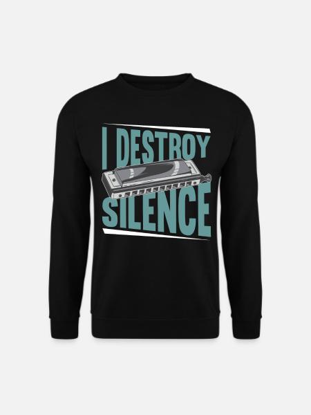 Harmonica Harmonica player Mouth organ - Unisex Sweatshirt - black
